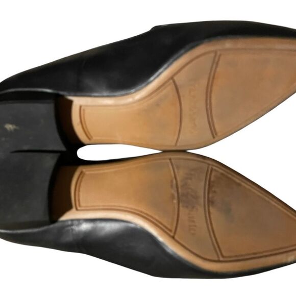 Franco Sarto size 8.5 Black Leather Women's Loafers great condition - Picture 2 of 2